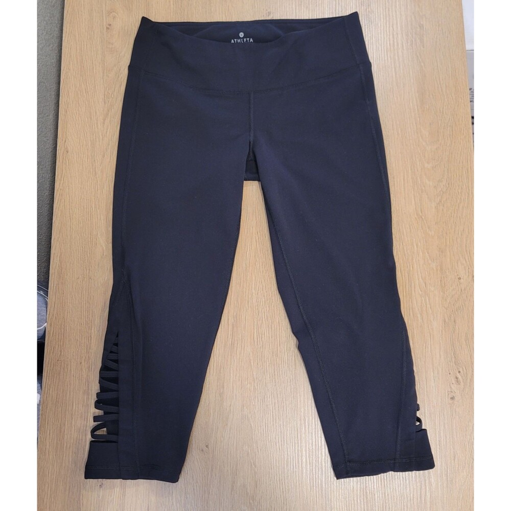 Athleta Womens 'Mind Over Matter' Capri Leggings SZ Medium Crisscross